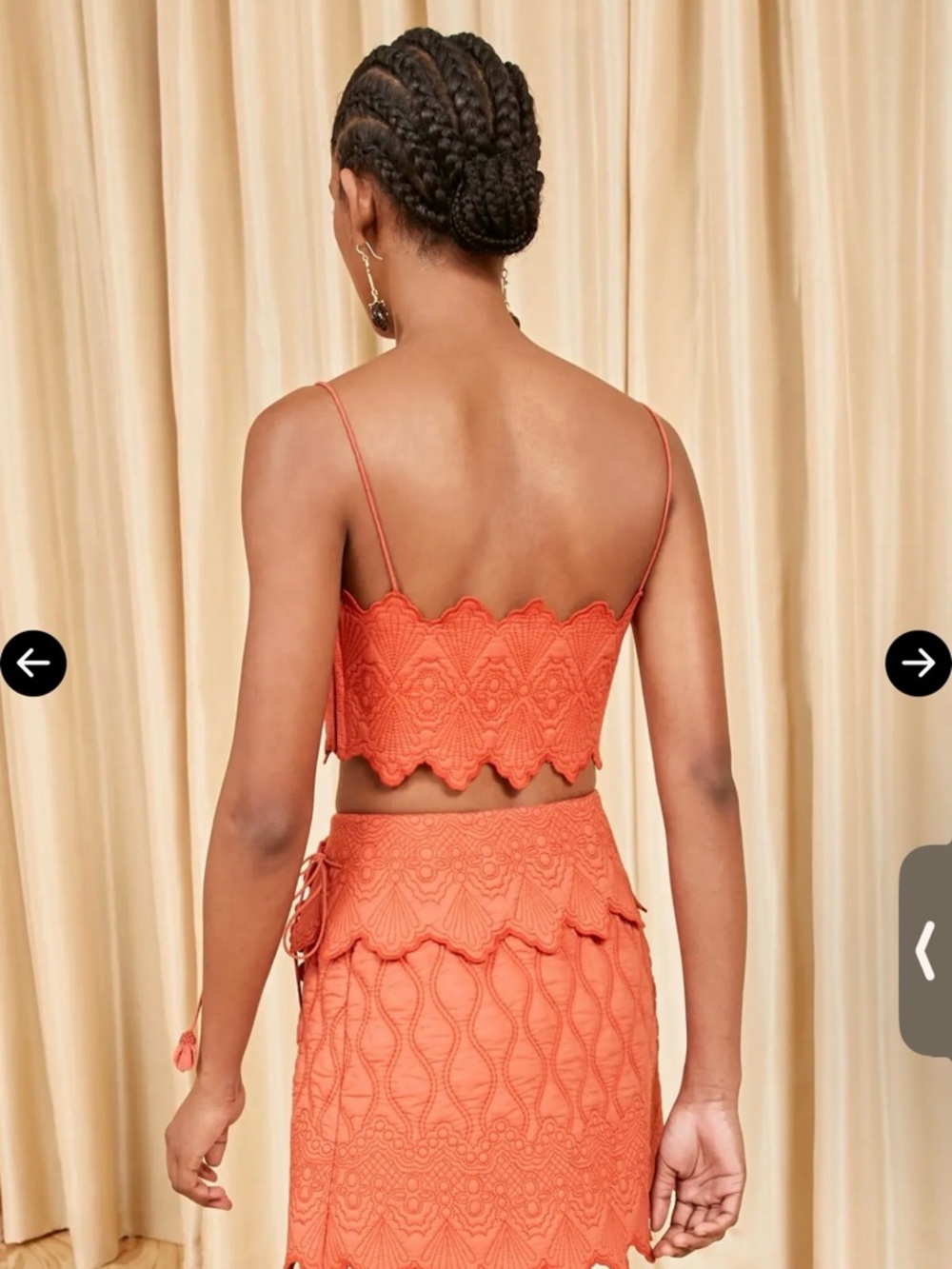 Ulla Johnson Coral Orange Crochet Lace Mini Skirt - Picture 3 of 3